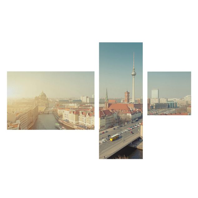 Stampa su tela 3 parti - Berlin morning - Collage 2