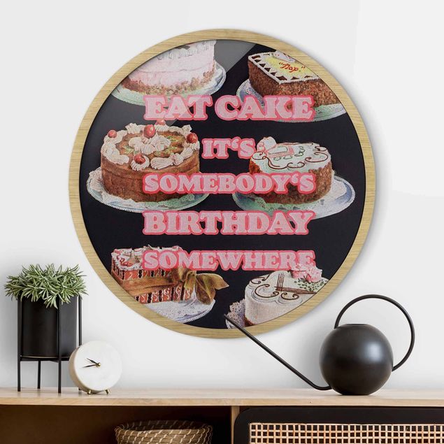 Quadri con cornice riproduzioni Mangia la torta È il compleanno