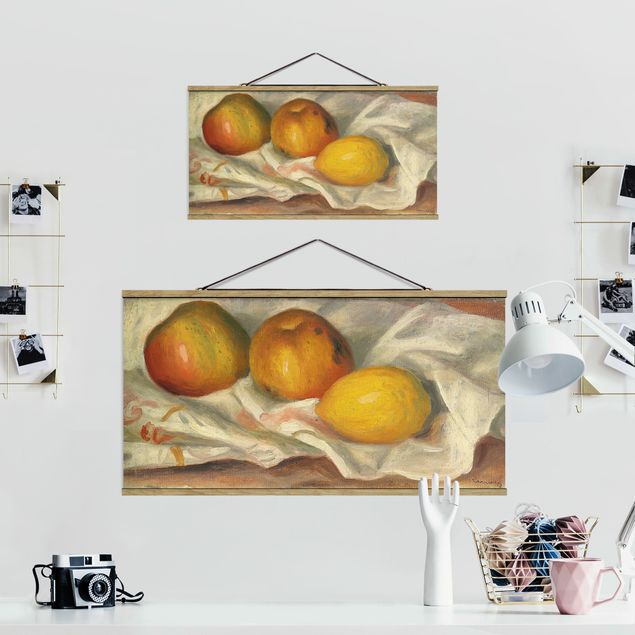 Quadri natura morta Auguste Renoir - Due mele e un limone