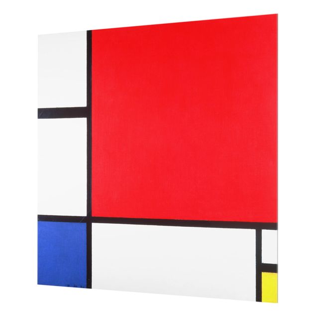 Paraschizzi astratto Piet Mondrian - Composizione con rosso, blu e giallo