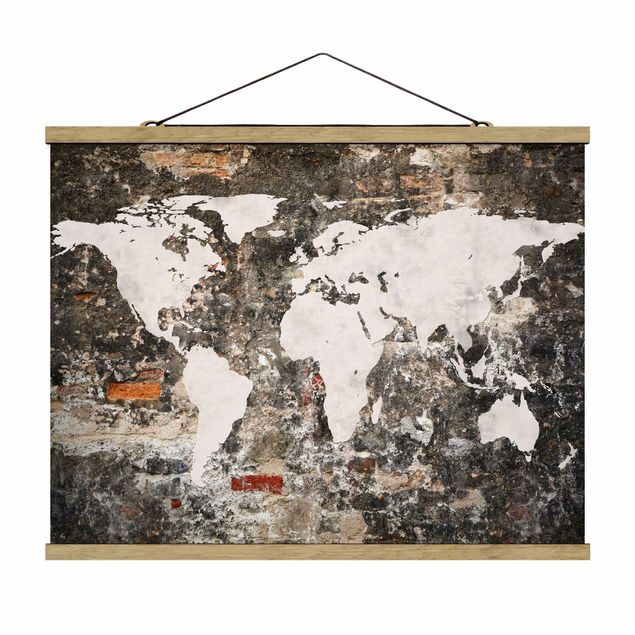 Quadri Vecchia mappa del mondo a parete