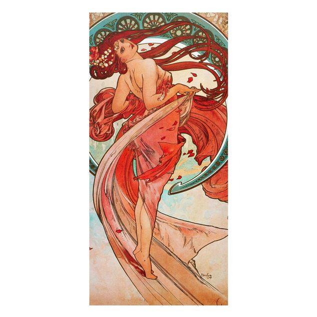 Stile di pittura Alfons Mucha - Quattro arti - Danza