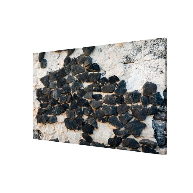 Riproduzione quadri famosi Muro con pietre nere