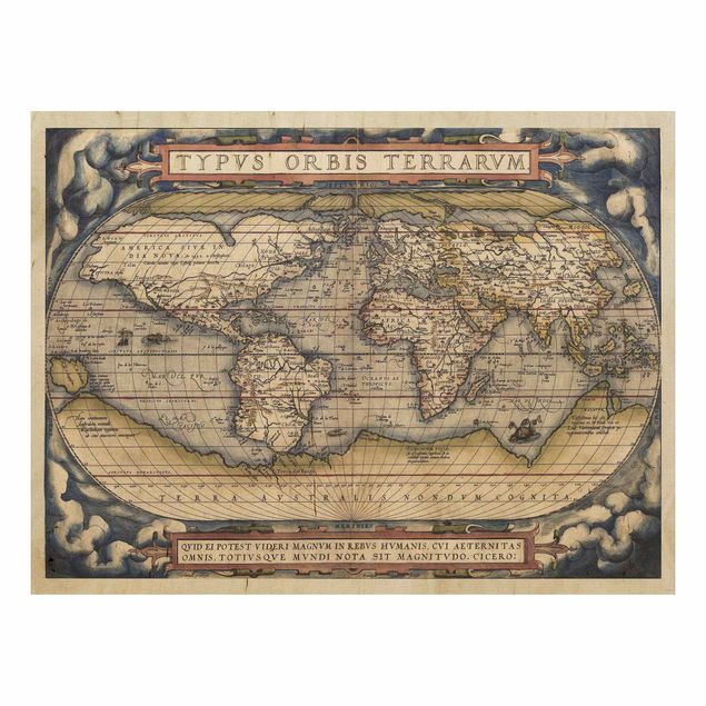 Stampe Mappa del mondo storico Typus Orbis Terrarum