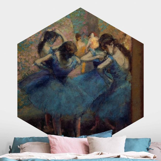 Carte da parati adesive Edgar Degas - Ballerine blu