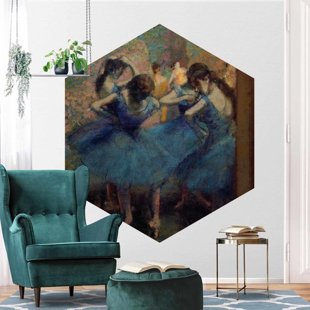 Stile di pittura Edgar Degas - Ballerine blu