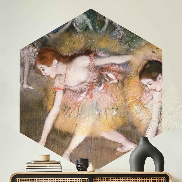 Stampe quadri famosi Edgar Degas - Danzatrici che si chinano
