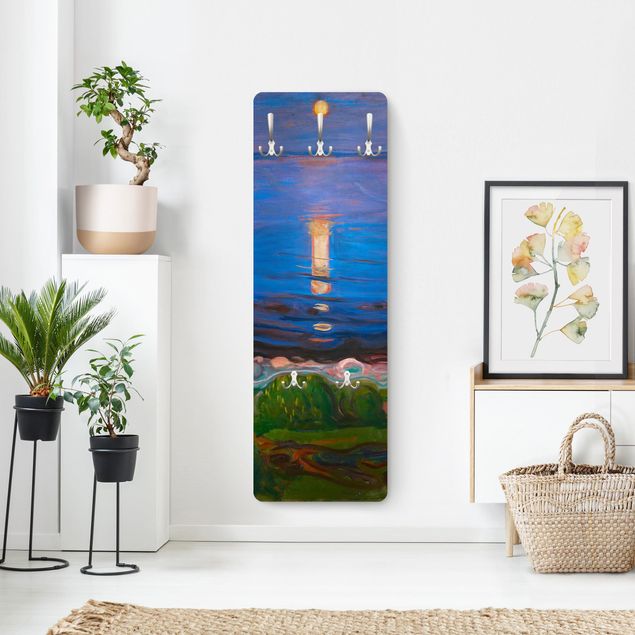 Quadro post impressionista Edvard Munch - Notte d'estate sulla spiaggia