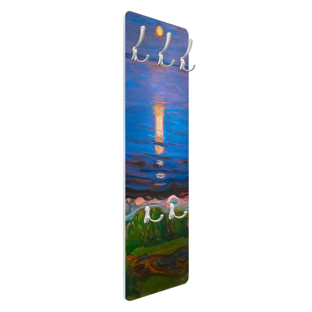 Appendiabiti pannello con spiaggia Edvard Munch - Notte d'estate sulla spiaggia