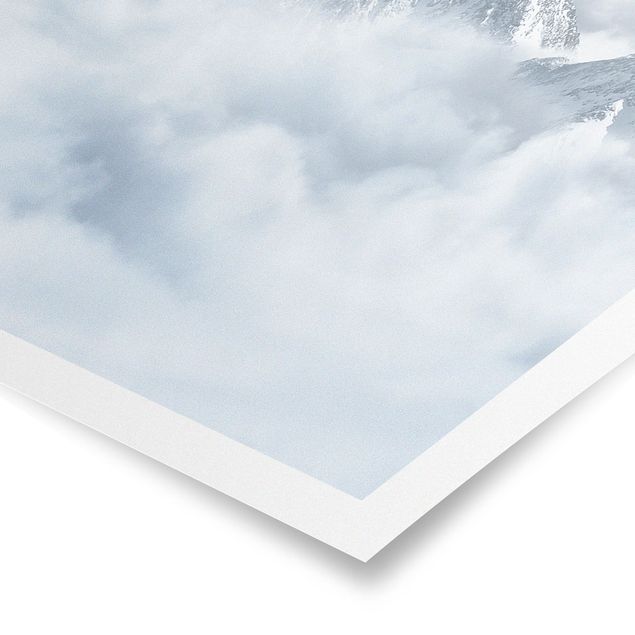 Poster paesaggio Le Alpi sopra le nuvole