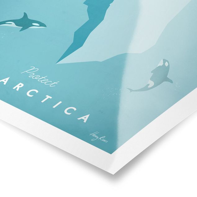 Poster retro Poster di viaggio - Antartide