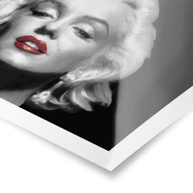 Poster Marilyn con le labbra rosse