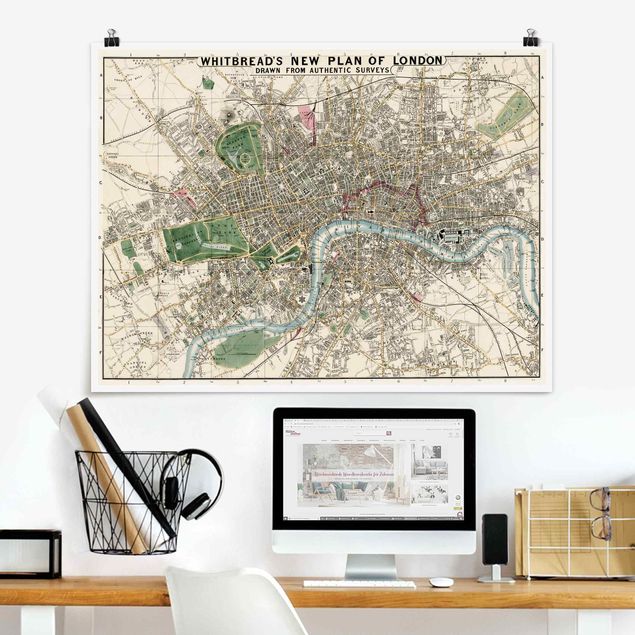 Quadri di Londra Mappa vintage Londra
