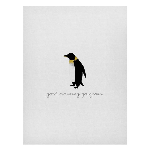 Quadro moderno Citazione Pinguino Buongiorno Splendido