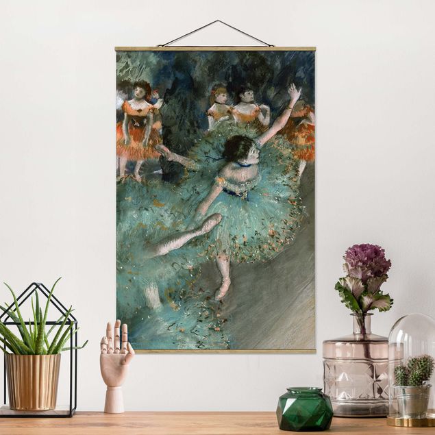 Foto su tessuto da parete con bastone - Edgar Degas - Verde Ballerini - Verticale 3:2