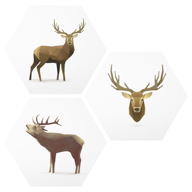 Esagono in Alluminio Dibond - Poligon Deer Collection