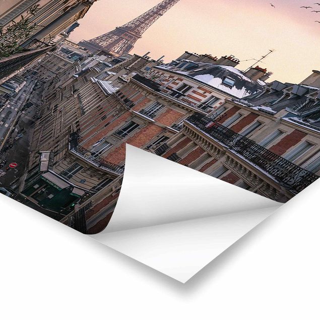 Stampe poster La Torre Eiffel al tramonto