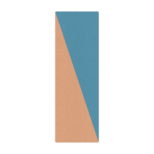 Tappetino di sughero - Semplice triangolo azzurro - Formato verticale 1:2