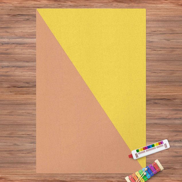 tappeto moderno Triangolo semplice in giallo