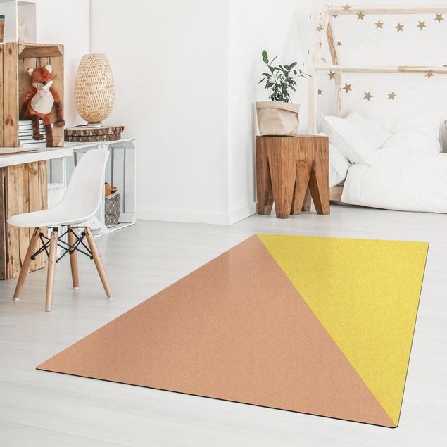 tappeto grande Triangolo semplice in giallo