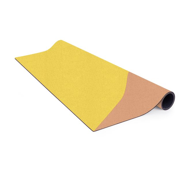 Tappetino di sughero - Semplice triangolo giallo - Formato verticale 2:3