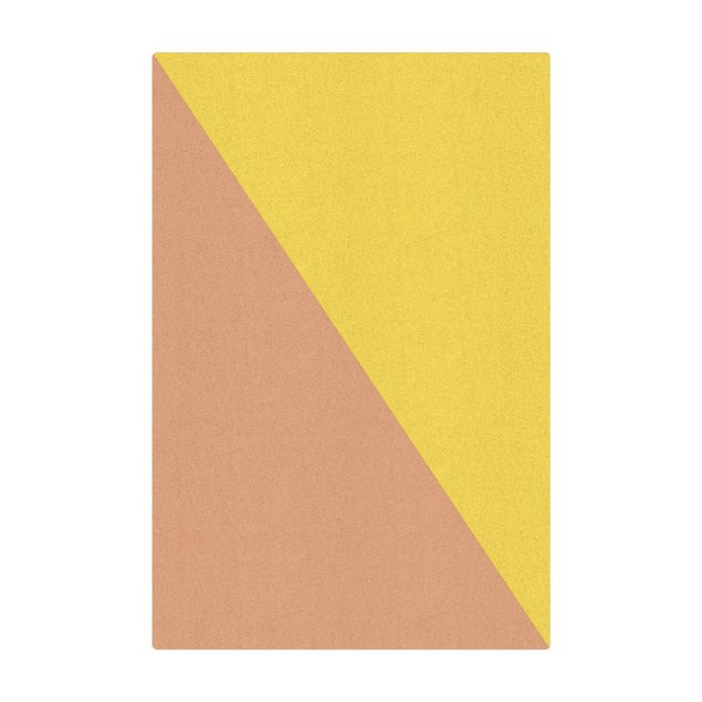 Tappetino di sughero - Semplice triangolo giallo - Formato verticale 2:3