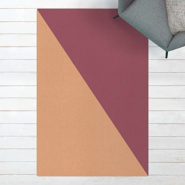 tappeto design moderno Triangolo semplice in malva