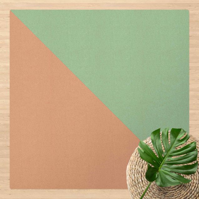 tappeto verde Triangolo semplice in menta