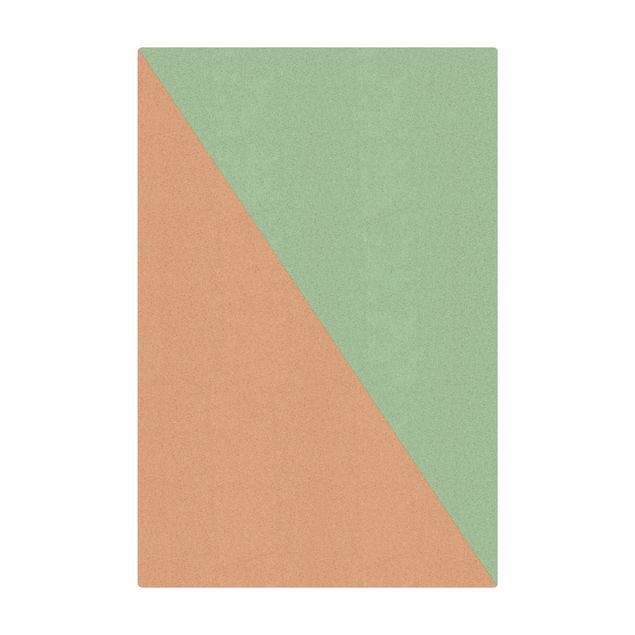 Tappetino di sughero - Semplice triangolo color menta - Formato verticale 2:3