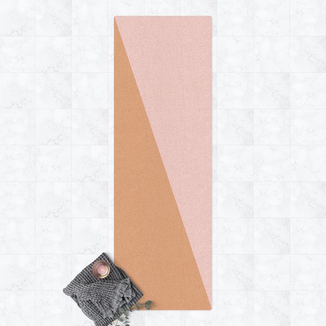 Tappeti moderni Triangolo semplice in rosa chiaro