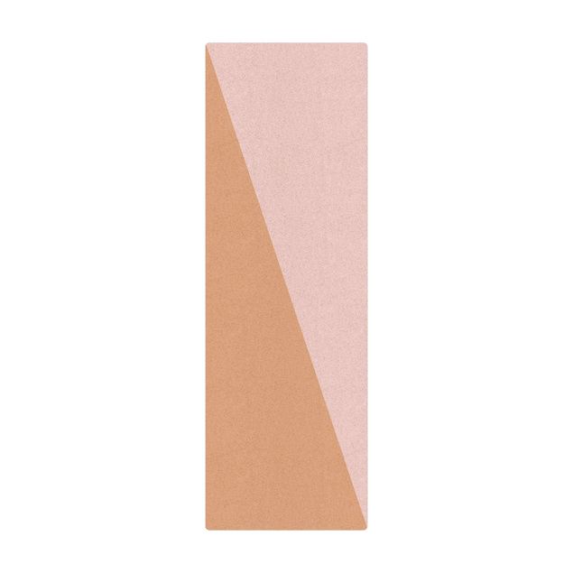 Tappetino di sughero - Semplice triangolo rosato - Formato verticale 1:2