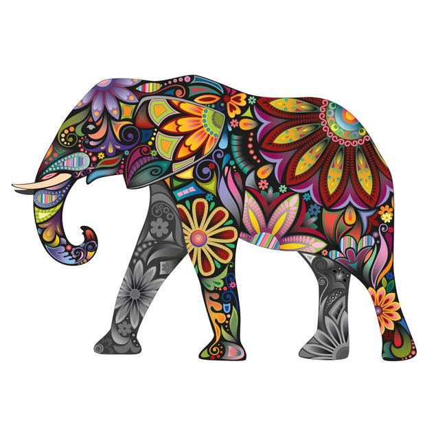Adesivi per finestre con animali Motivo di elefante