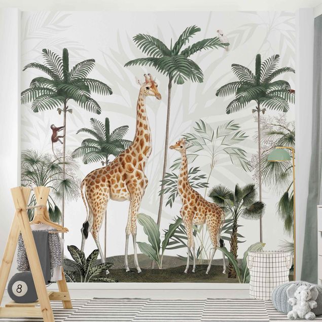 Decorazioni camera neonato L'eleganza delle giraffe nella giungla