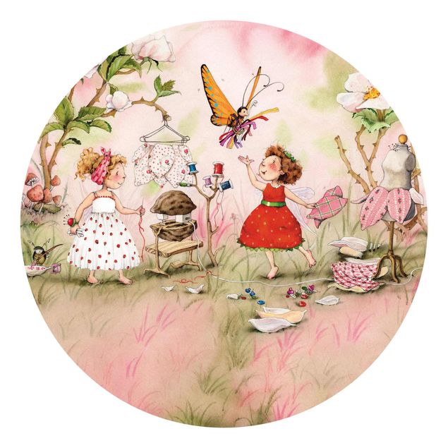 Carta da parati con farfalle The Strawberry Fairy - Camera del sarto