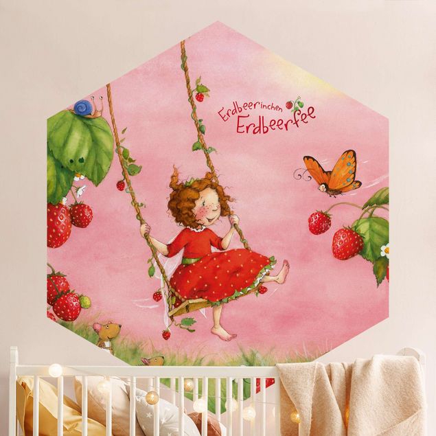 Carta da parati adesiva The Strawberry Fairy - L'altalena dell'albero