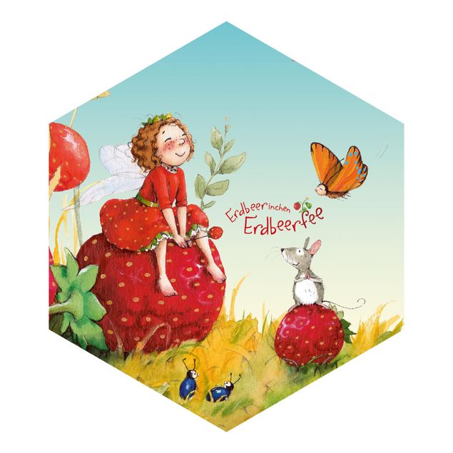 Carta da parati animali The Strawberry Fairy - Incantevole