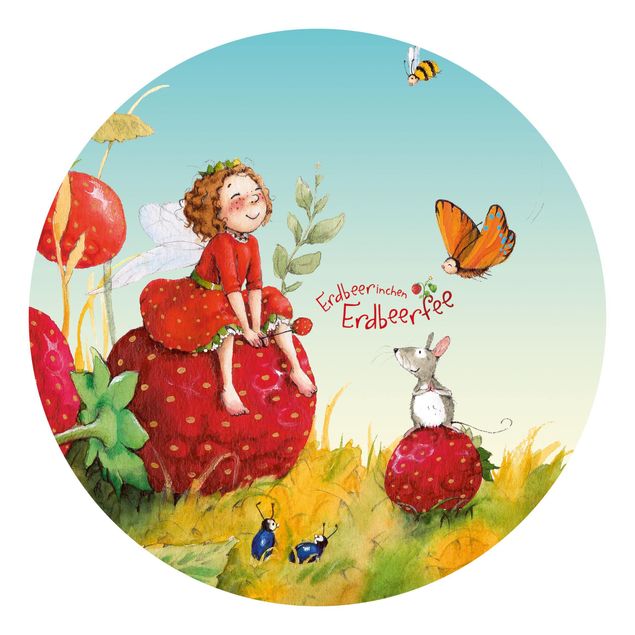 Carte da parati con farfalle The Strawberry Fairy - Incantevole