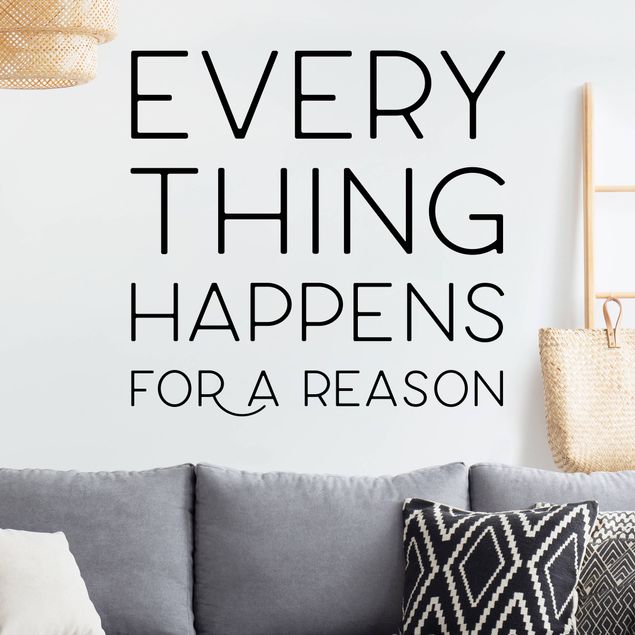 Scritte adesive muri Everything Happens For A Reason