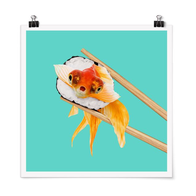 Quadri con fiori Sushi con pesce rosso