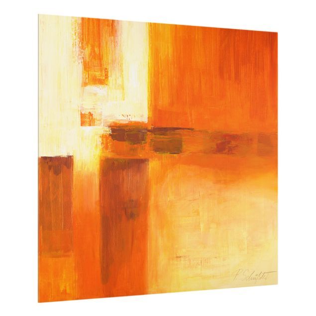 Quadri Petra Schüssler Composizione in arancione e marrone 01