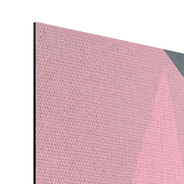 Alluminio Dibond Geometria della trasparenza rosa