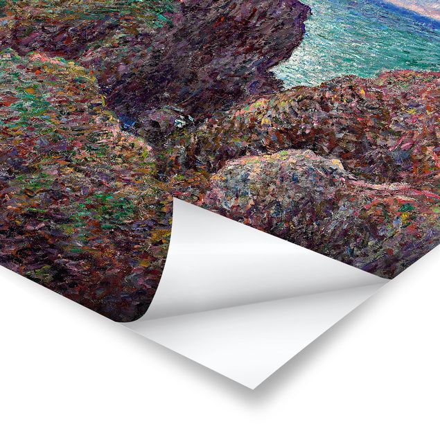 Poster con spiaggia Claude Monet - Gruppo di rocce a Port-Goulphar
