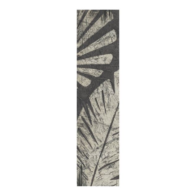 Tessili per la casa Sfondo grigio scuro con foglie di palma