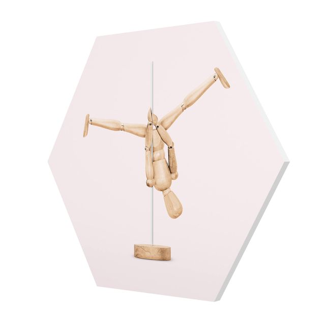 Quadri Pole Dance con figura in legno