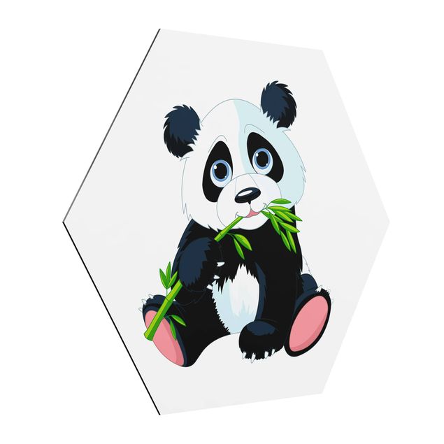 Quadro animali Panda e snack