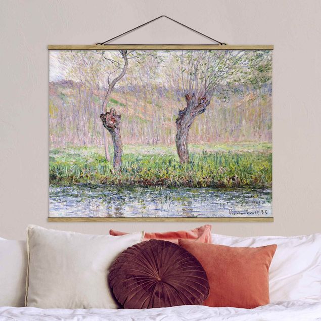 Stampe quadri famosi Claude Monet - Alberi di salice in primavera