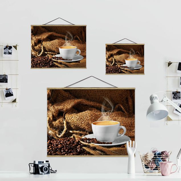 Foto su tessuto da parete con bastone - Morning Coffee - Orizzontale 3:4