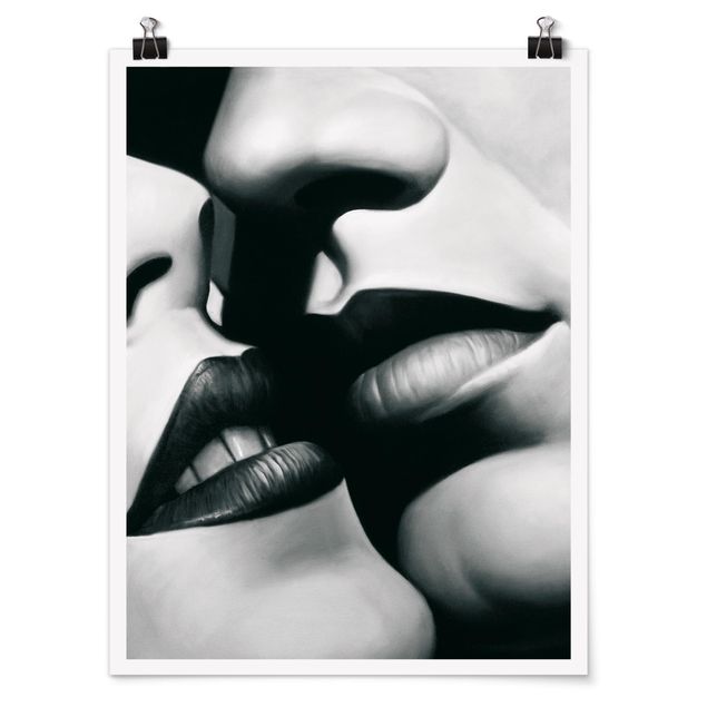 Poster in bianco e nero passione