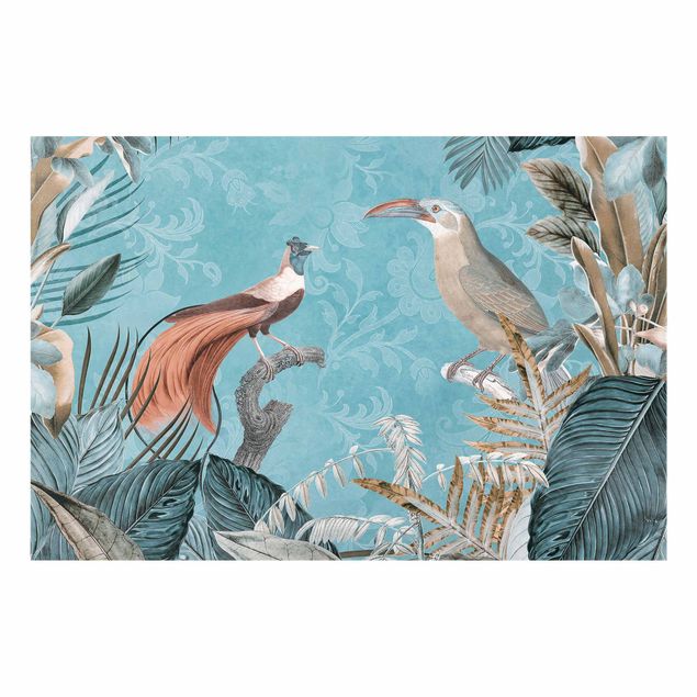 Paraschizzi con animali Collage vintage - Uccelli del paradiso