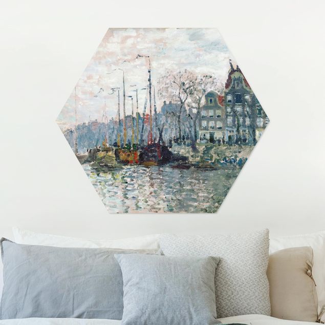 Riproduzioni Claude Monet - Veduta di Prins Hendrikkade e Kromme Waal ad Amsterdam